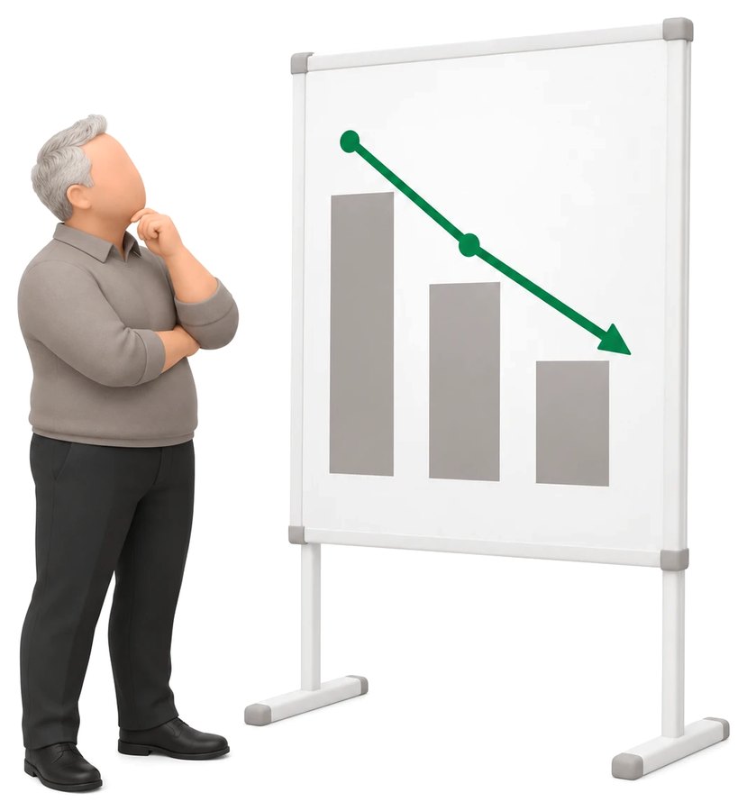 A downward trend
