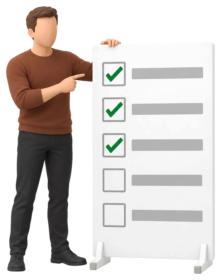 A large checklist