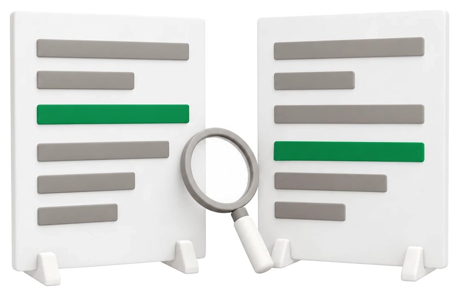 Two reports side by side