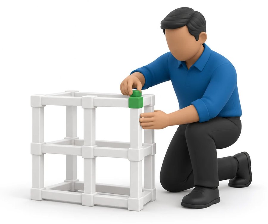 A clay figure illustrating the Implementer Team Role
